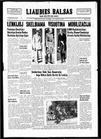 Liaudies Balsas = Peoples voice, September 1, 1939