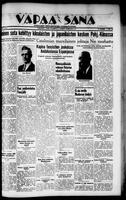 Vapaa Sana, August 11, 1937