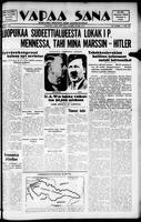 Vapaa Sana, September 17, 1938