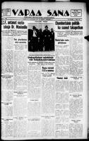Vapaa Sana, November 09, 1938