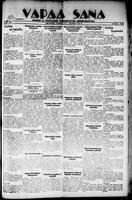 Vapaa Sana, May 30, 1934