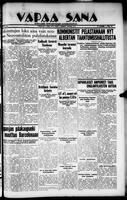 Vapaa Sana, October 13, 1937