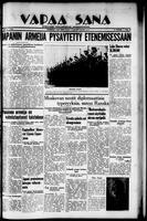 Vapaa Sana, September 11, 1937