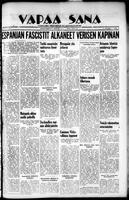 Vapaa Sana, July 22, 1936
