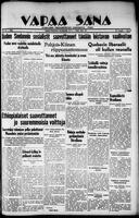 Vapaa Sana, November 27, 1935