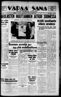 Vapaa Sana, March 19, 1940