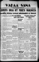 Vapaa Sana, October 12, 1935