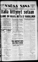 Vapaa Sana, June 11, 1940