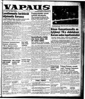 Vapaus, January 20, 1951