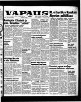 Vapaus, May 22, 1956