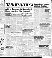 Vapaus, March 20, 1954