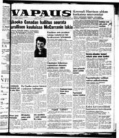 Vapaus, April 30, 1953