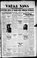 Vapaa Sana, October 27, 1937