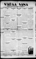 Vapaa Sana, December 02, 1933