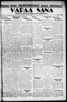 Vapaa Sana, August 30, 1933
