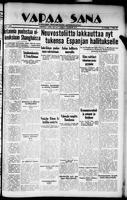 Vapaa Sana, November 24, 1937