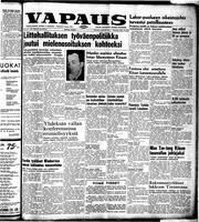 Vapaus, September 30, 1954