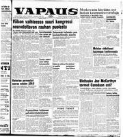 Vapaus, January 30, 1954