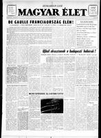 Magyar Elet, May 31, 1958