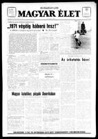 Magyar Elet, August 14, 1971