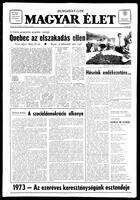 Magyar Elet, November 10, 1973