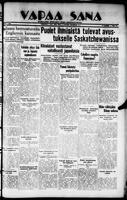 Vapaa Sana, November 06, 1937