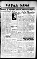 Vapaa Sana, November 28, 1936