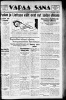 Vapaa Sana, March 19, 1938