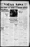 Vapaa Sana, August 31, 1938