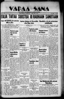 Vapaa Sana, September 25, 1935