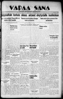Vapaa Sana, May 29, 1935