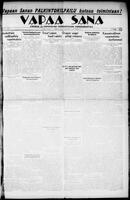 Vapaa Sana, September 27, 1933