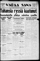 Vapaa Sana, December 28, 1939