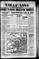 Vapaa Sana, August 21, 1937