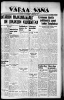 Vapaa Sana, August 25, 1937