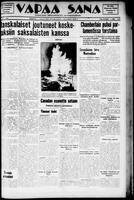 Vapaa Sana, September 09, 1939