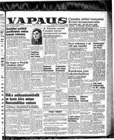 Vapaus, March 11, 1952