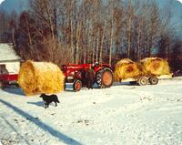 The Hall's First Tractor and Hay Wagon