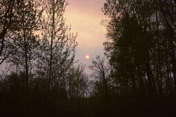 Smokey Sunset at Baptiste Lake