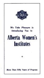 Alberta Women's Institute Information Pamphlet