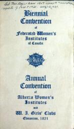 Biennial Convention & Annual Convention Program - 1921