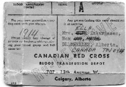 Canadian Red Cross Card