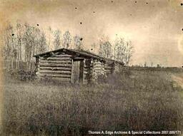 Small log buildings, [Alberta].