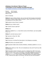 Transcript of Audio Interview