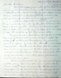 Letter regarding Burnt Lake W.I.