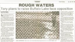Rough Waters-Tory plans to raise Buffalo Lake face opposition