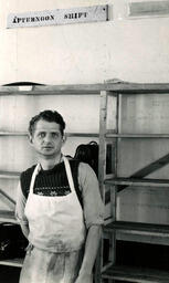 Baiba Kundrats nee Berzins father working in kitchen at Princess Patricia Mine