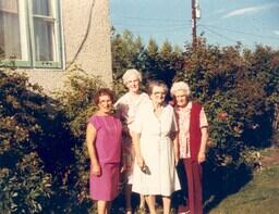 Nancy Appleby, Alberta McDonald, Annie Eherer and Berta Hees